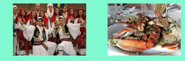 danze tradizionali _ piatto di pesce e crostacei