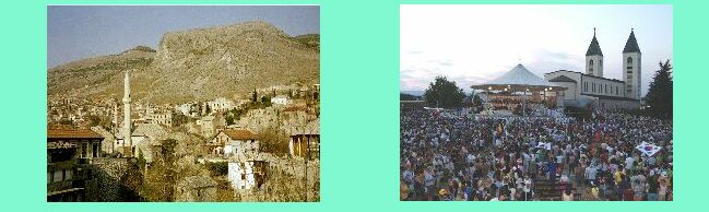 panorama intorno a Mostar _ la chiesa di Medjugorje