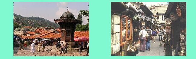 la citta' vecchia di Sarajevo _ il bazar nel quartiere orientale di Sarajevo