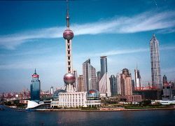 lo skyline di Shanghai