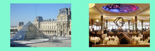 Parigi: il Louvre e la Piramide _ Parigi: brasserie