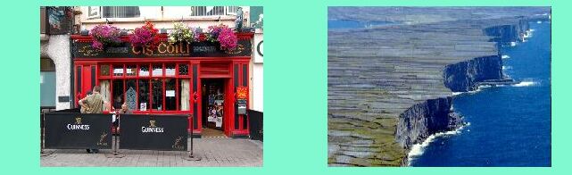 un pub a Galway _ le scogliere in Irlanda