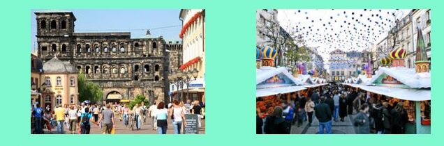 Treviri: la Porta Nigra _ Metz: mercatino natalizio