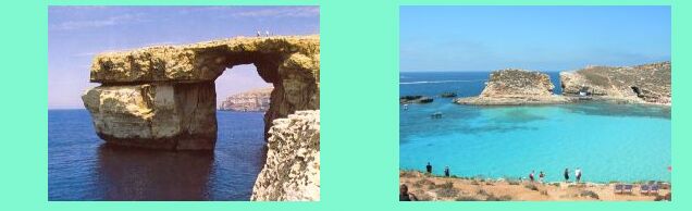 Gozo: un arco naturale _ Comino: la Laguna Blu