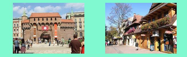 Cracovia: il Barbacane _ Zakopane: la via pedonale