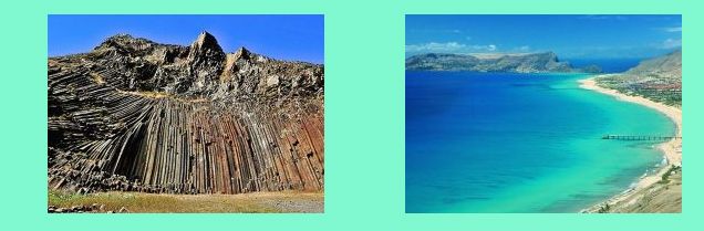 colonne in basalto _ spiaggia di Porto Santo